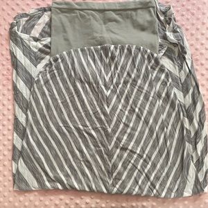 Grey and white maternity maxi skirt - size medium